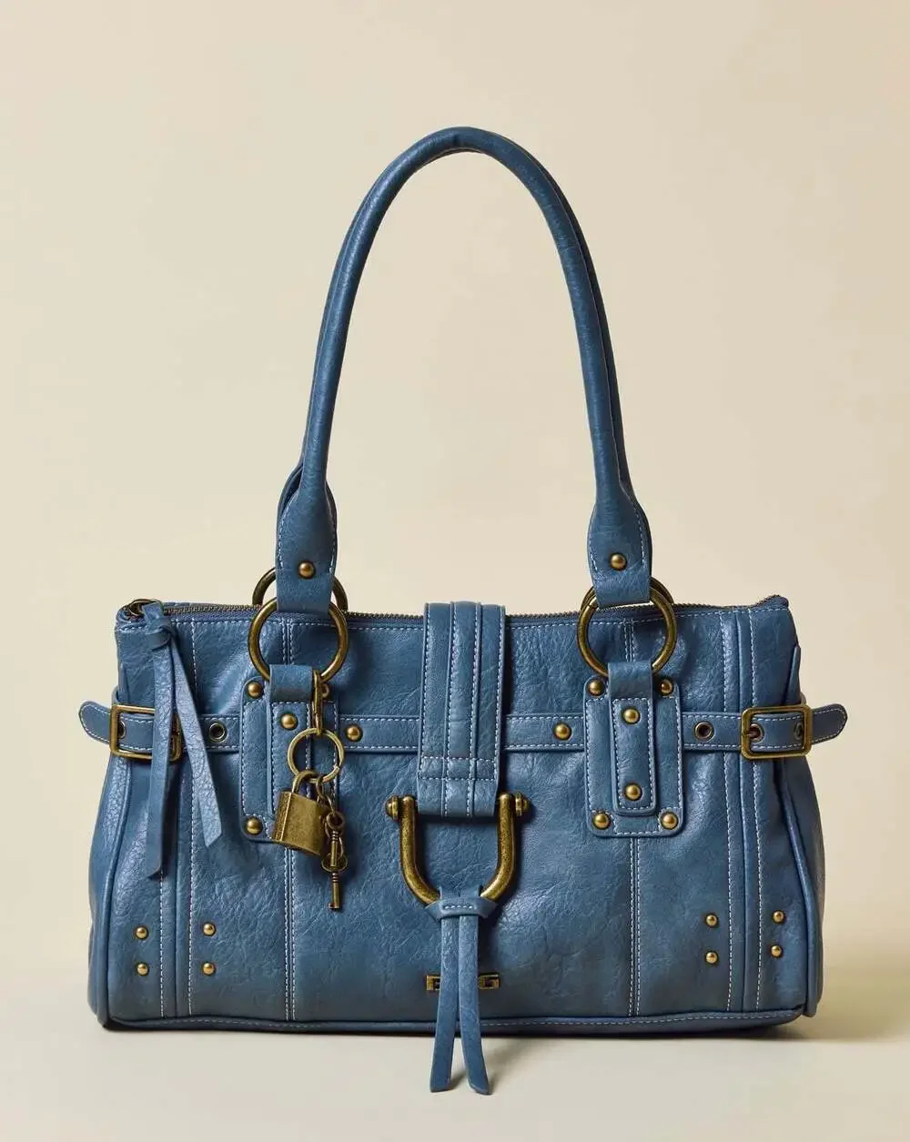 BDG Karlie Lock Shoulder Bag in Blue with Charm NWT